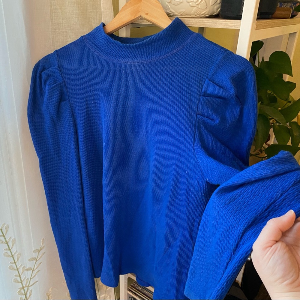 Free People | Blue Turtleneck - Picture 2 of 5
